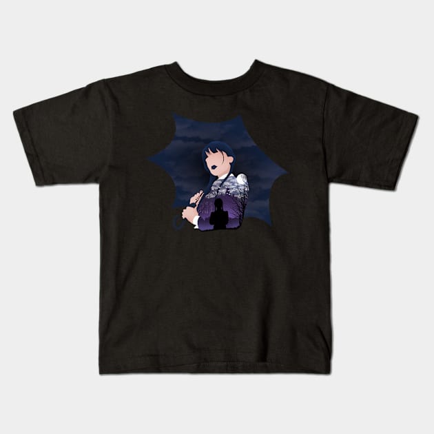 Gothic girl Kids T-Shirt by Jackson Lester